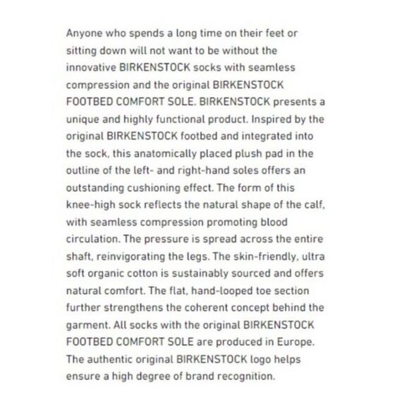 2pr. Birkenstock Mens Kneehigh Socks D13 - Picture 9 of 10